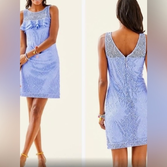 Lili Pulitzer - Janine Shift Dress In Blue/Peri - Size: Small. - Picture 1 of 2